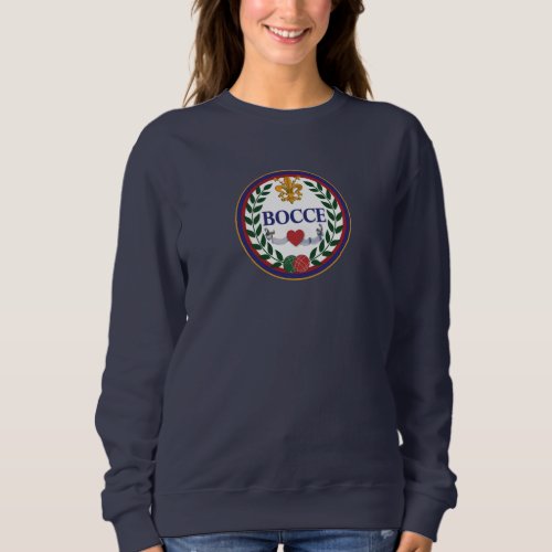 Ladies bocce logo sweatshirt