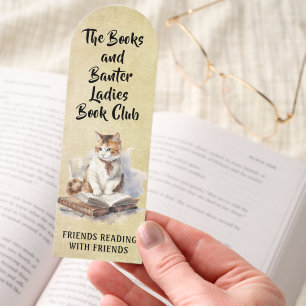 Ladies Book Club Reading Cat Bookmark