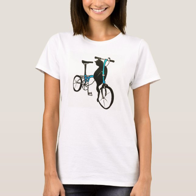 Ladies Brompton Cat T-shirt (Front)