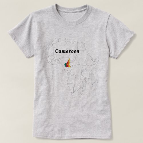 Ladies Cameroon Africa Pride T_Shirt