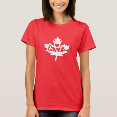 Ladies Canadian graphic top