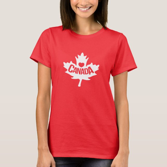 Ladies Canadian graphic top (Front)