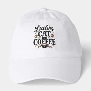 Ladies Cat Coffee Hat – Cute Cat Lover Cap