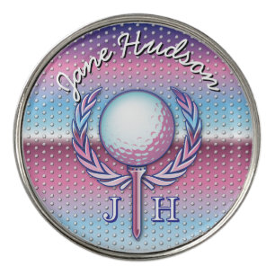 Ladies Custom Golf Monogram Design Ball Marker