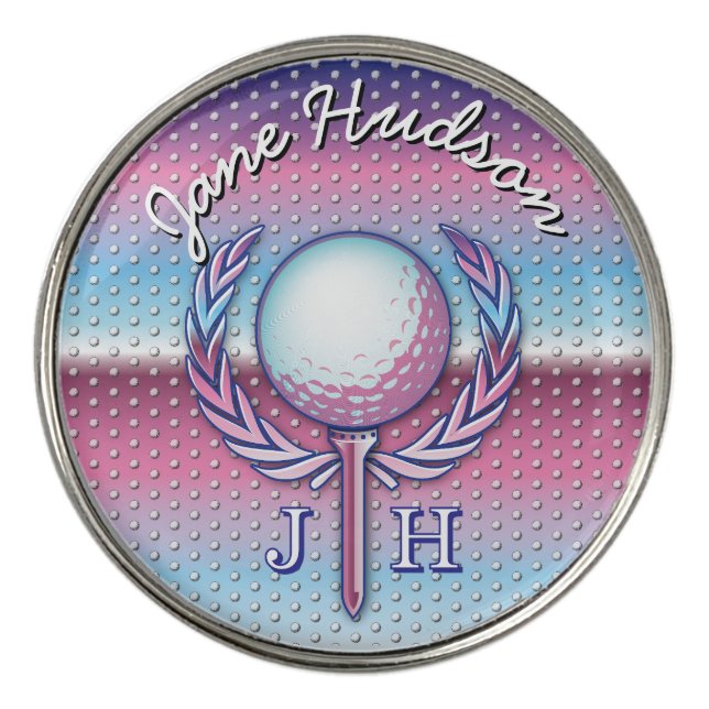 Ladies Custom Golf Monogram Design Ball Marker (Front)