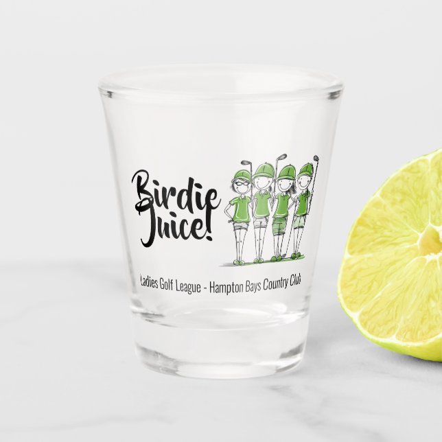 Ladies Customized Golf League Birdie Shot Glass (Front)