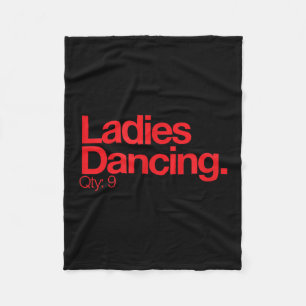 Ladies Dancing Q 9 Minimalist 12 Days Of Christmas Fleece Blanket