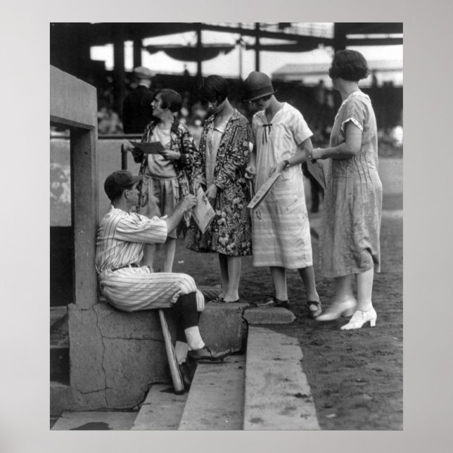 Ladies Day Baseball Fans, 1920s Poster (Front)