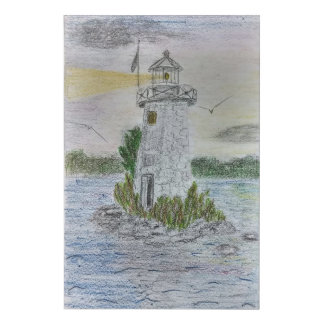 Ladies' Delight lighthouse, Winthrop, Maine Faux Canvas Print