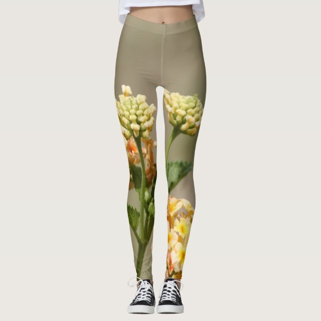 Ladies Designer Floral Leggings (Front)