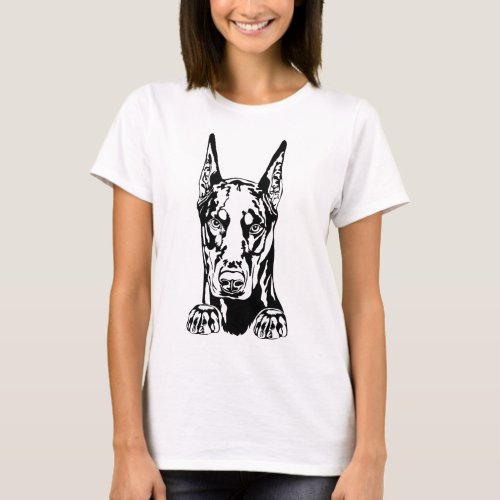 Ladies Doberman T_Shirt