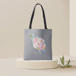 Ladies Elegant Floral  Boho Cute  Tote Bag<br><div class="desc">Elegant boho personalized Tote bag</div>