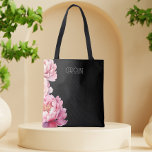 Ladies Elegant Pink Peonies Floral  Boho Cute  Tote Bag<br><div class="desc">Elegant boho personalized Tote bag</div>