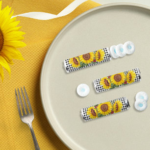 Ladies Events Gingham Sunflowers Favors Mints