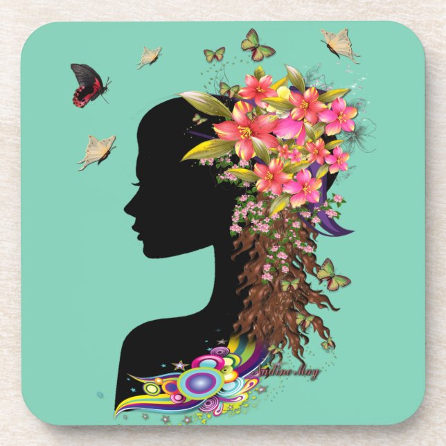 Ladies Fantasy Fashion Drink Coaster (Front)