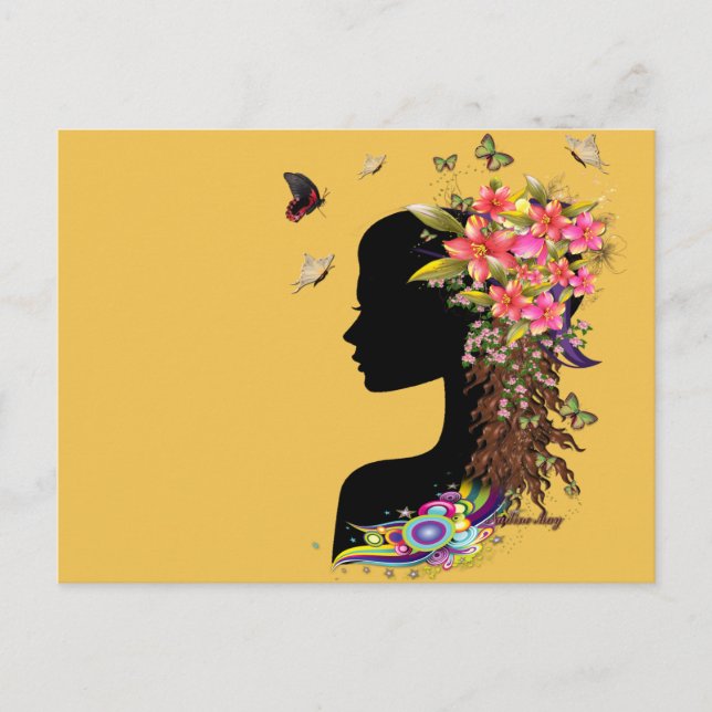 Ladies Fantasy Fashion Postcard (Front)