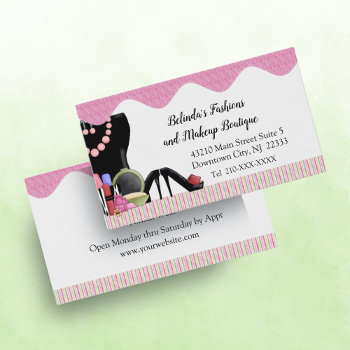 Ladies' Fashion Boutique Business Card by pinkladybugs at Zazzle