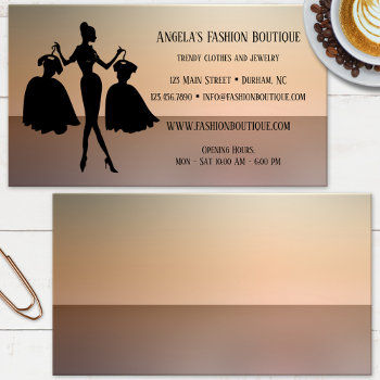 Ladies Fashion Retail Store Business Card by sunnysites at Zazzle