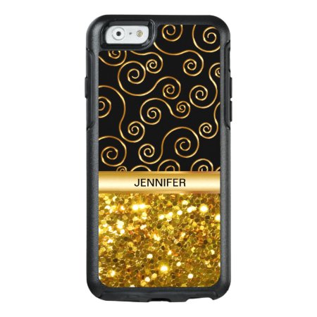 Ladies Faux Gold Glitter Otterbox Iphone 6/6s Case