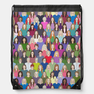 ladies & feminists drawstring bag
