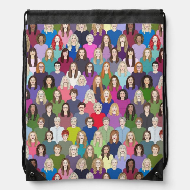 ladies & feminists drawstring bag (Front)