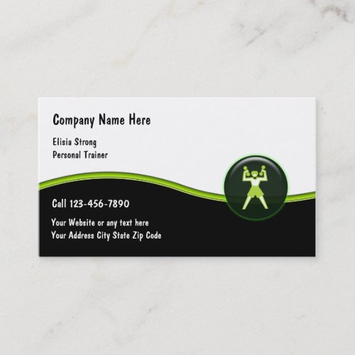 Ladies Fitness Business Cards