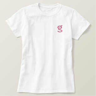 Ladies Fitted Polo w Pink Logo
