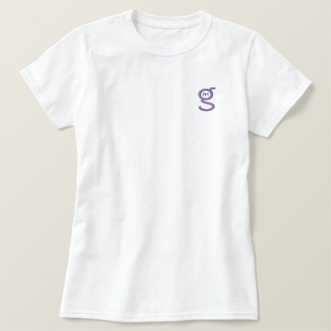 Ladies Fitted Polo w Purple Logo (Design Front)