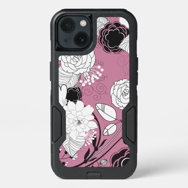 Ladies Floral Pattern Otterbox iPhone Case (Back)