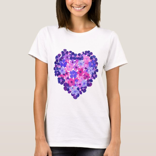 Ladies Flower Power Heart Spagetti Strap Top (Front)