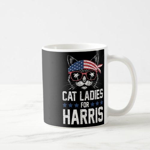 Ladies For Harris Funny Cat Coconut 2024  Coffee Mug