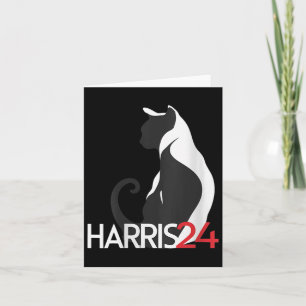 Ladies For Kamala Funny Cat 2024 President Kamala- Card