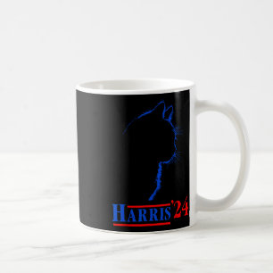 Ladies For Kamala Funny Cat 2024 President Kamala Coffee Mug