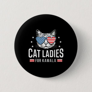 Ladies For Kamala Harris Democracy Voting Blue Pre Button