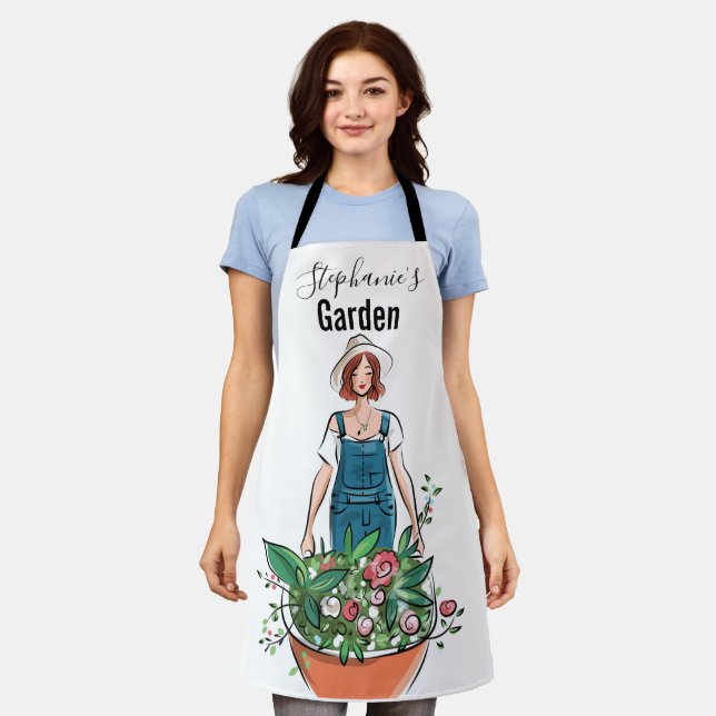 Ladies Gardening Flowers Apron (Worn)