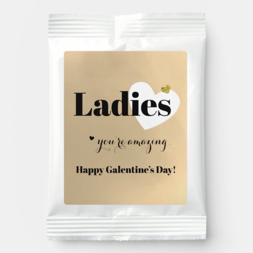 Ladies Gold Galentines Day Hot Chocolate Drink Mix