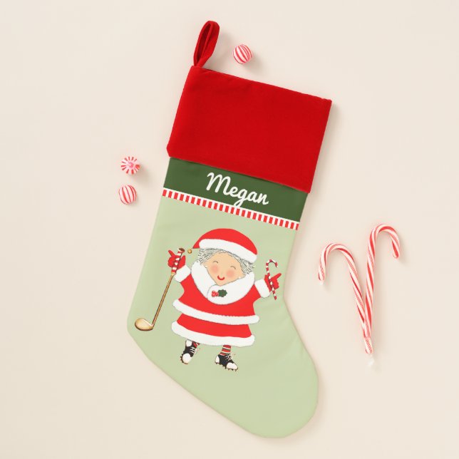 Ladies Golf Christmas Stocking (Front)