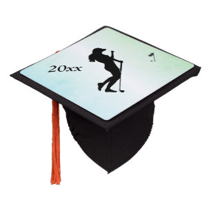 Ladies Golf Green Graduation Cap Topper