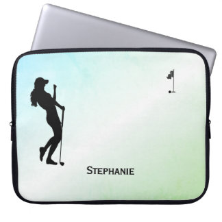 Ladies Golf Green Personal  Laptop Sleeve