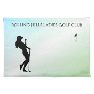 Ladies Golf Hole in One Green Business Cloth Placemat