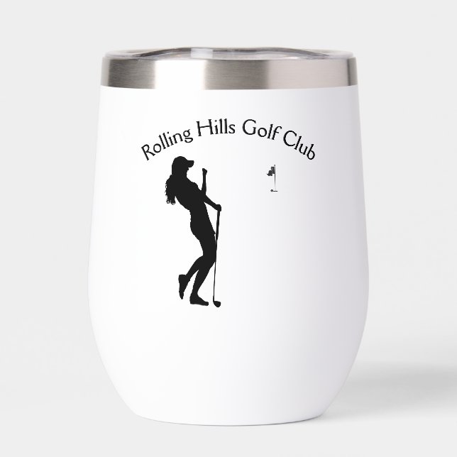 Ladies Golf Hole in One Personal Thermal Wine Tumbler (Back)