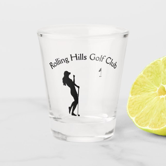 Ladies Golf Hole in One   Shot Glass (Front)