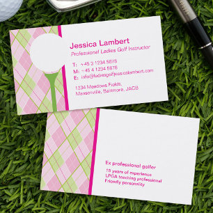 Ladies golf instructor business cards