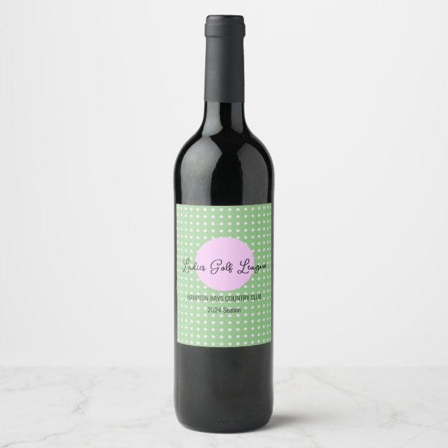 Ladies Golf League / Golf Club Wine Label (Front)