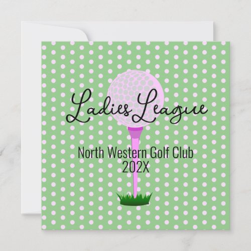 Ladies Golf League Golf Party Invitation