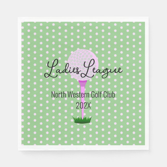 Ladies Golf League Golf Party Napkins (Front)