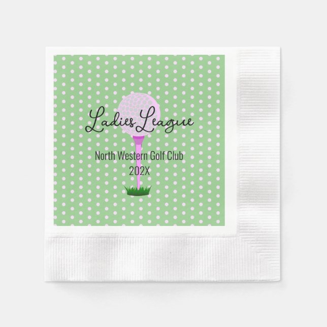 Ladies Golf League Golf Party Napkins (Front)