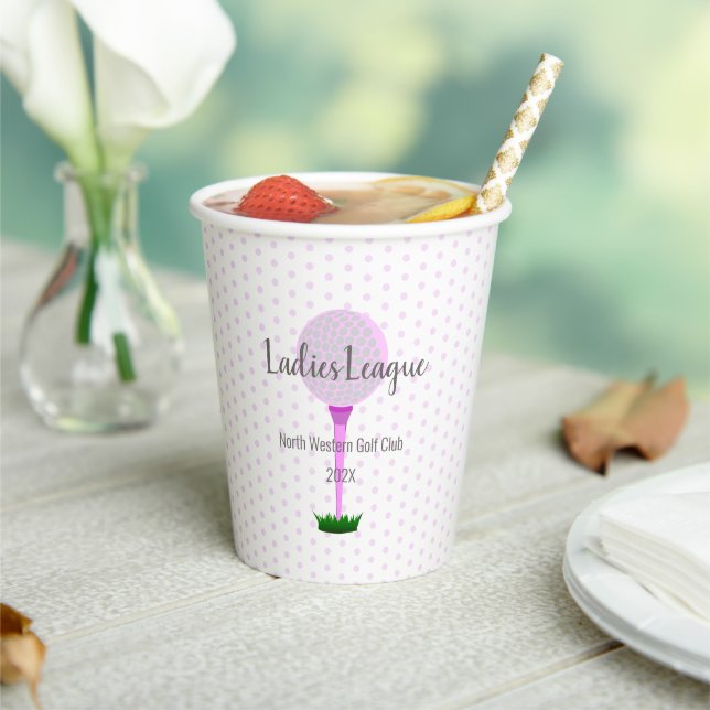 Ladies Golf League Party Paper Cup (Insitu)