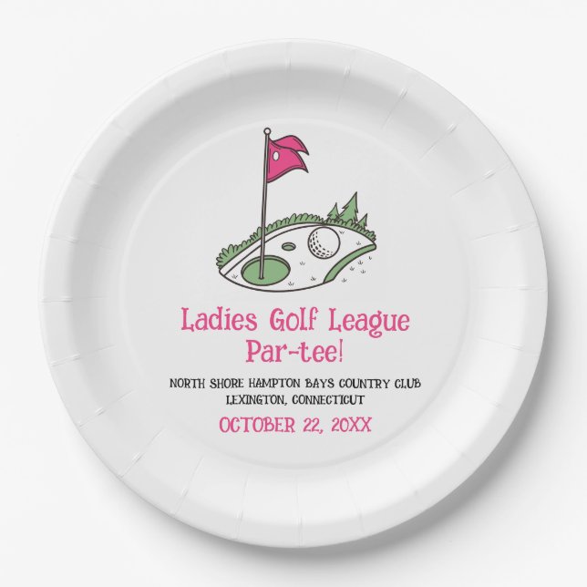 Ladies Golf League Party Plate (Front)