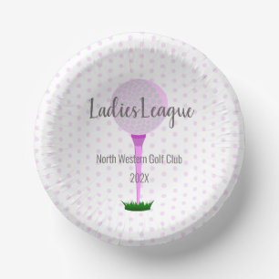 Ladies Golf League Pink Dot Party Bowl
